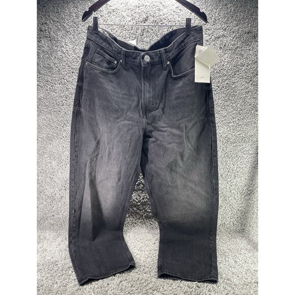 Men’s H&M Loose Fit Jeans Black Size 33x32 Loose Thigh And Knee New With Tags - Picture 1 of 10